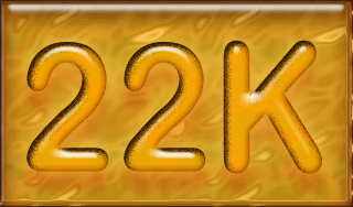 22K guld har ett guldinnehåll på 91.6%